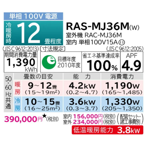 RAS-MJ36M-W