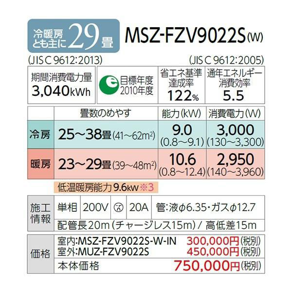 MSZ-FZV9022S-W