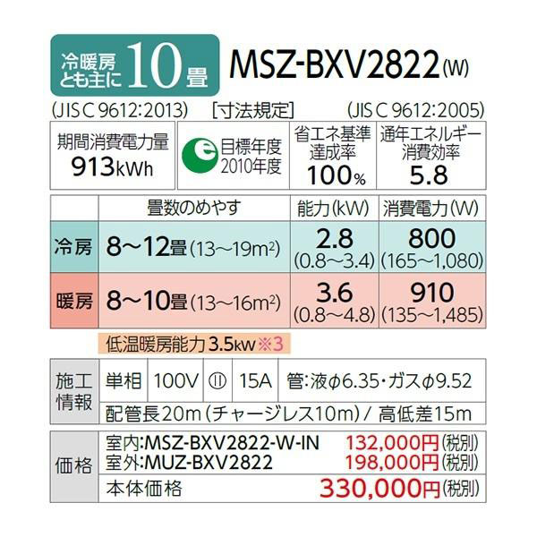 MSZ-BXV2822-W