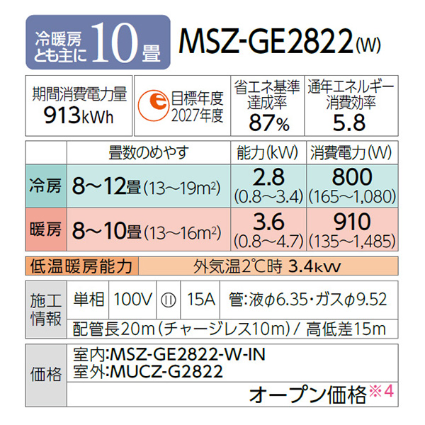 MSZ-GE2822-W