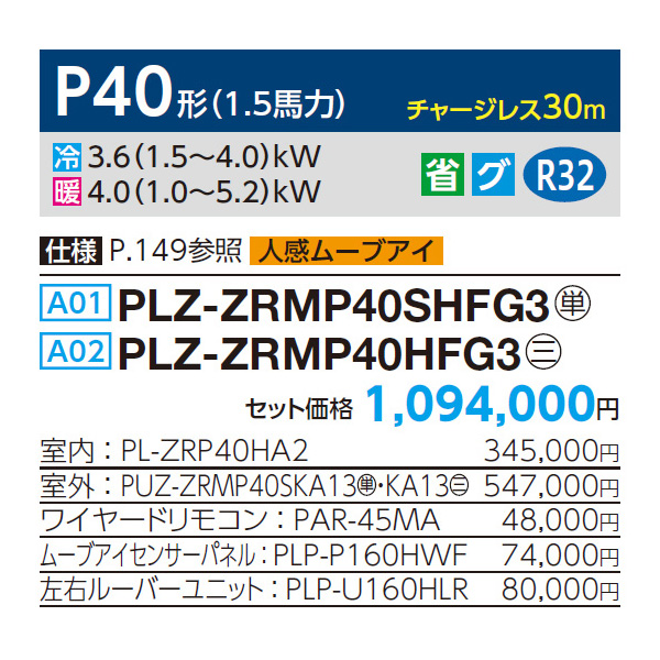 PLZ-ZRMP40SHFG3 / PLZ-ZRMP40HFG3