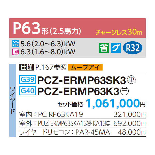 PCZ-ERMP63SK3 / PCZ-ERMP63K3