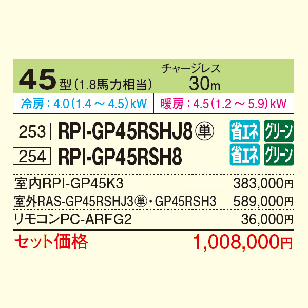 RPI-GP45RSHJ8 / RPI-GP45RSH8