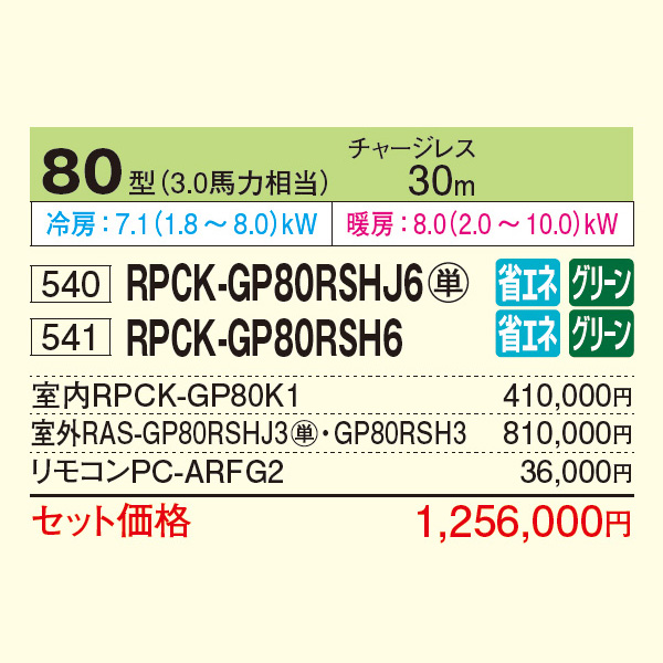RPCK-GP80RSHJ6 / RPCK-GP80RSH6