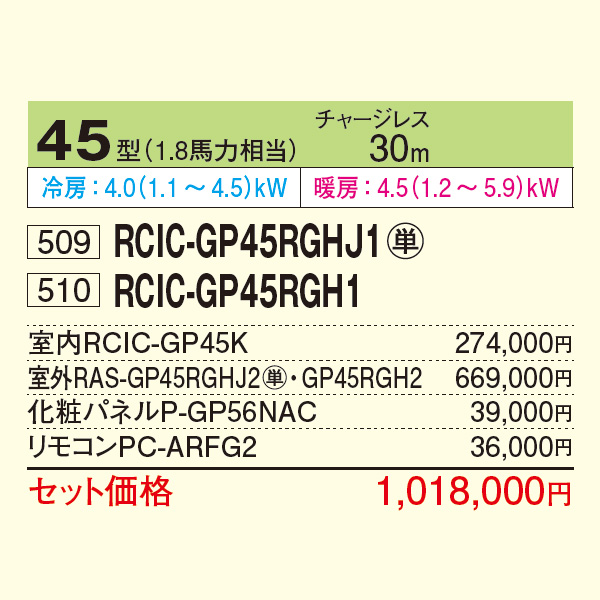 RCIC-GP45RGHJ1 / RCIC-GP45RGH1