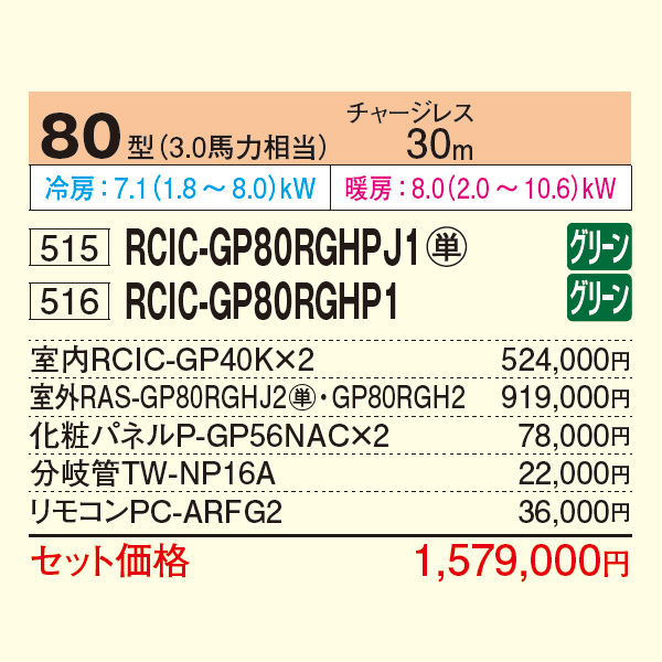 RCIC-GP80RGHPJ1 / RCIC-GP80RGHP1