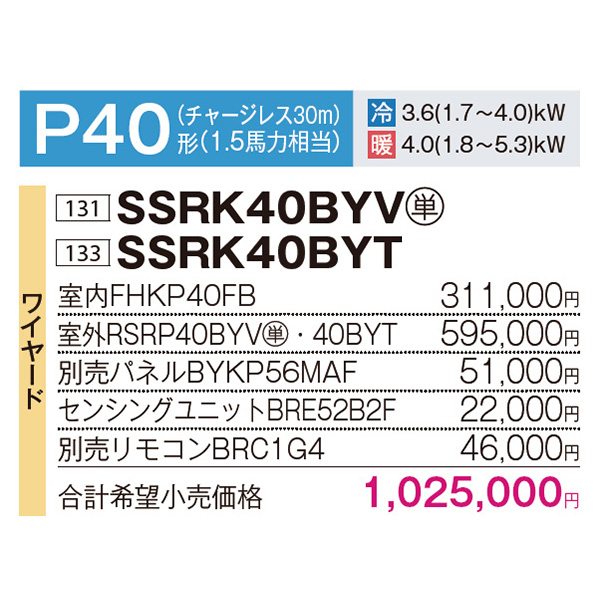 SSRK40BYV / SSRK40BYT