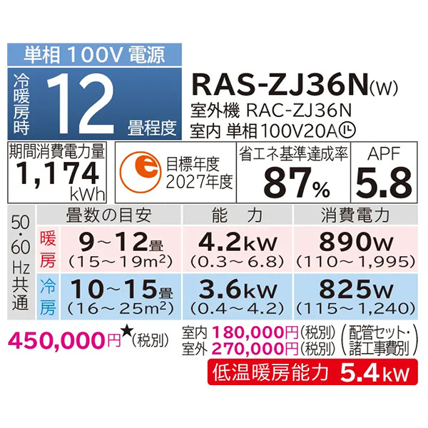 RAS-ZJ36N-W