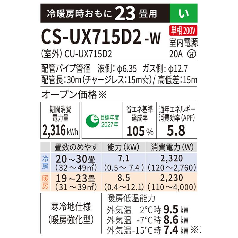 CS-UX715D2-W